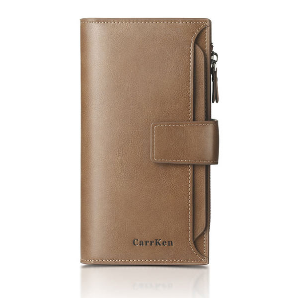 Daudzfunkcionāls mākslīgās ādas maks - pogu aizdare