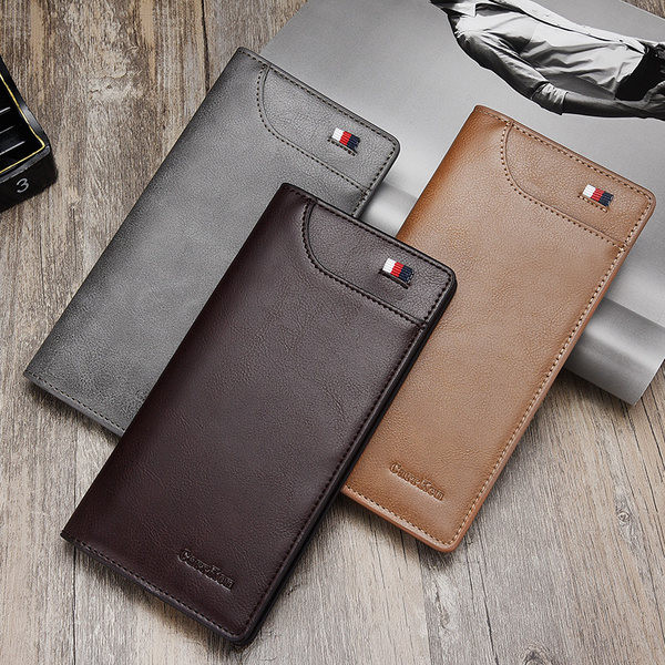 Jauns vīriešu ādas maka modelis ar nodalījumu kartēm un banknotēm