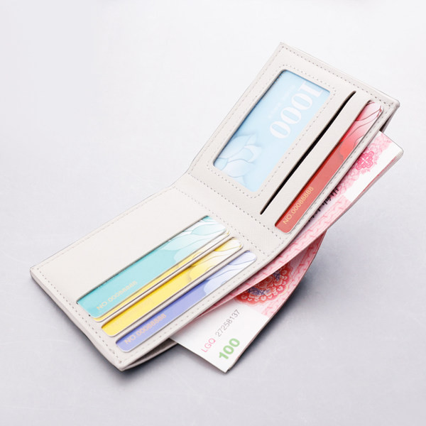 Vīriešu ādas maks ar uzrakstu - divu krāsu