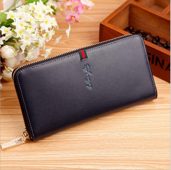 Μεγάλο ανδρικό πορτοφόλι με φερμουάρ και κοντή λαβή