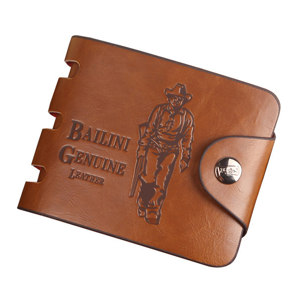 Odinė vyriška piniginė su aplikacijomis