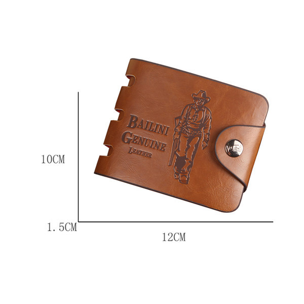 Odinė vyriška piniginė su aplikacijomis