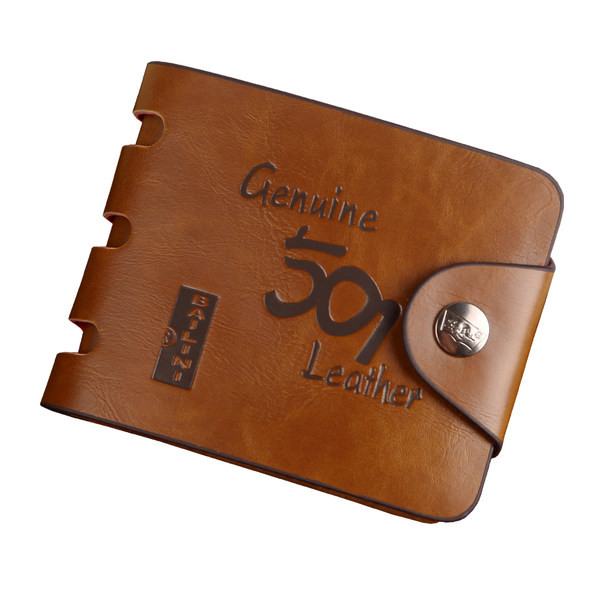 Odinė vyriška piniginė su aplikacijomis