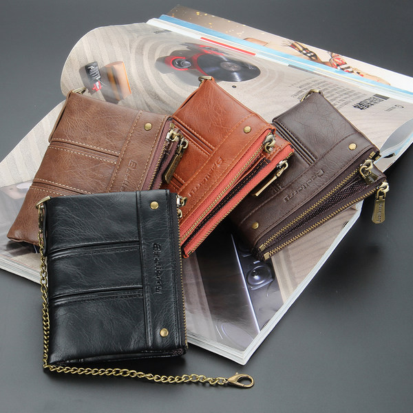 Moodne nahast lukuga rahakott