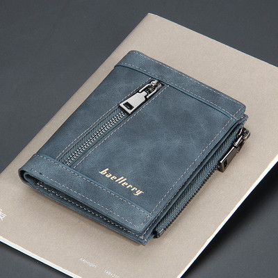 Modern pénztárca felirattal és cipzárral