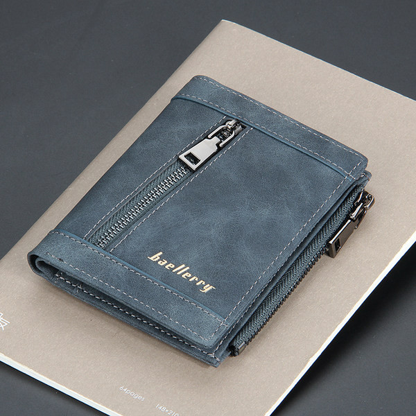 Modern pénztárca felirattal és cipzárral