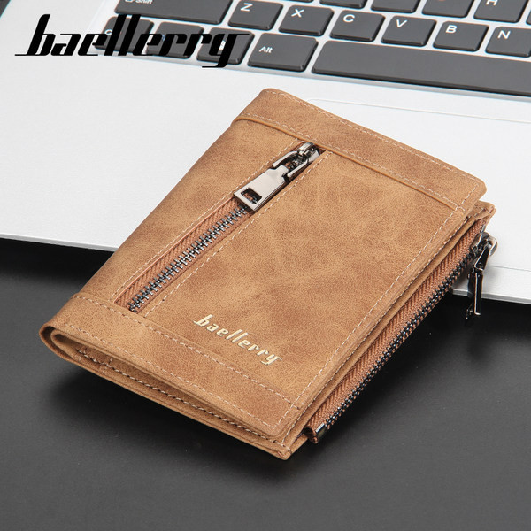 Modern pénztárca felirattal és cipzárral