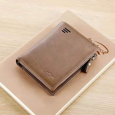 Jauna modeļa vīriešu ādas maks ar monētu kabatu