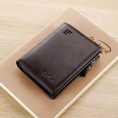 Jauna modeļa vīriešu ādas maks ar monētu kabatu