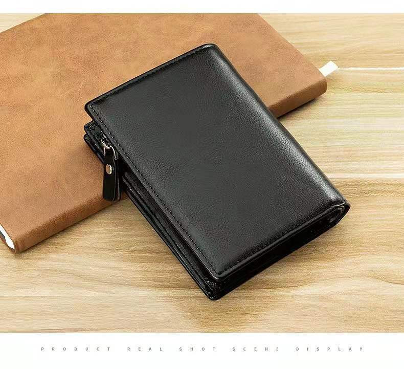 Jauna modeļa vīriešu ādas maks ar monētu kabatu