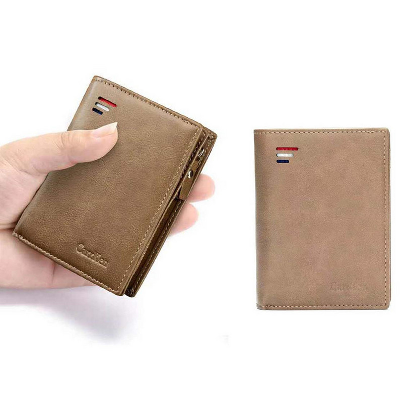 Jauna modeļa vīriešu ādas maks ar monētu kabatu