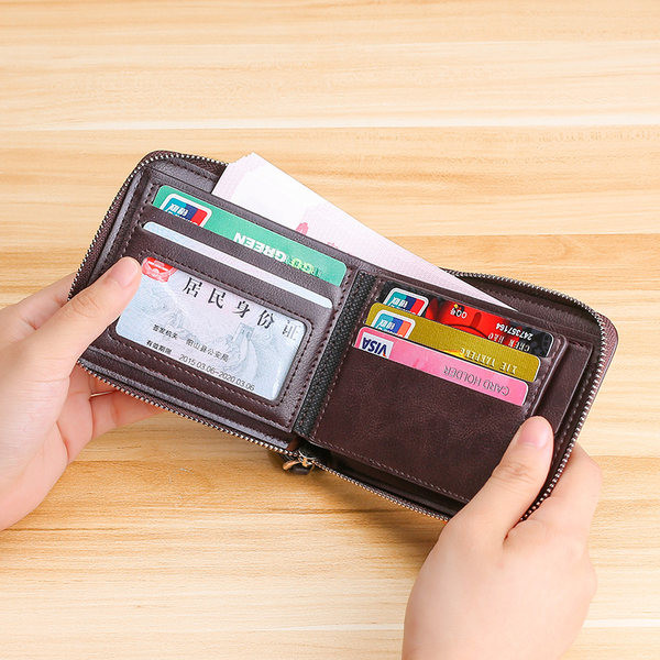 Naujo modelio maža vyriška piniginė su užtrauktuku