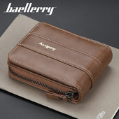 Ikdienas ādas maks ar rāvējslēdzēju vīriešiem