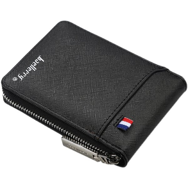 Jauna modeļa vīriešu maks ar vairākiem nodalījumiem - rāvējslēdzēja aizdare