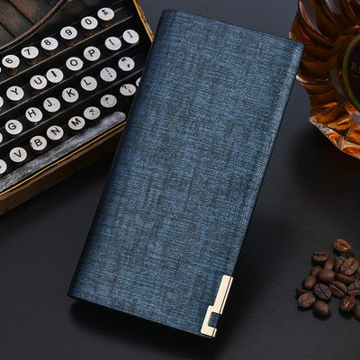 Vīriešu maks divi modeļi ar uzrakstu un metāla elementu