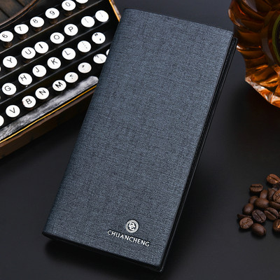 Vīriešu maks divi modeļi ar uzrakstu un metāla elementu