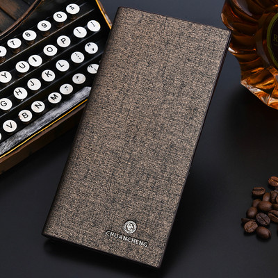 Vīriešu maks divi modeļi ar uzrakstu un metāla elementu