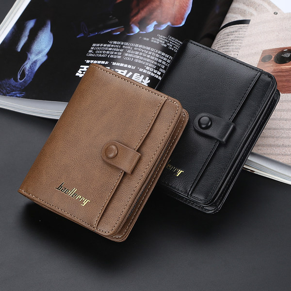 Ανδρικό πορτοφόλι με μεταλλικό κούμπωμα και φερμουάρ