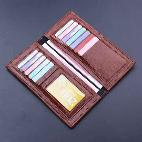 Hosszú modell férfi bőr pénztárca rekesszel személyes iratok tárolására