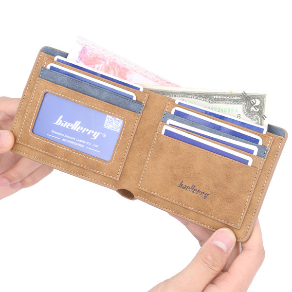 Jauna modeļa vīriešu maks ar karšu slotiem