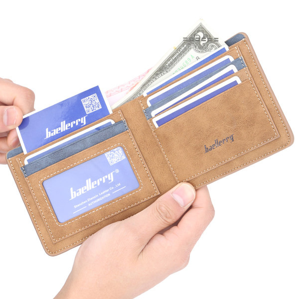 Jauna modeļa vīriešu maks ar karšu slotiem