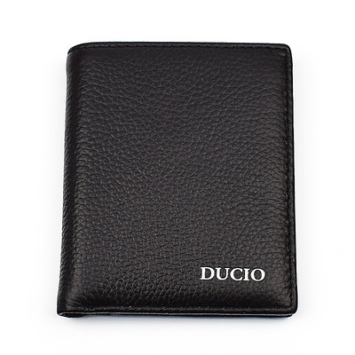 Mazs vīriešu maciņš no eko ādas ar uzrakstu