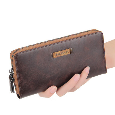 Vīriešu maks no eko ādas ar rāvējslēdzēju