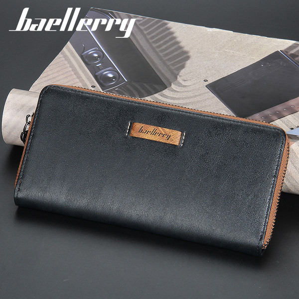 Vīriešu maks no eko ādas ar rāvējslēdzēju