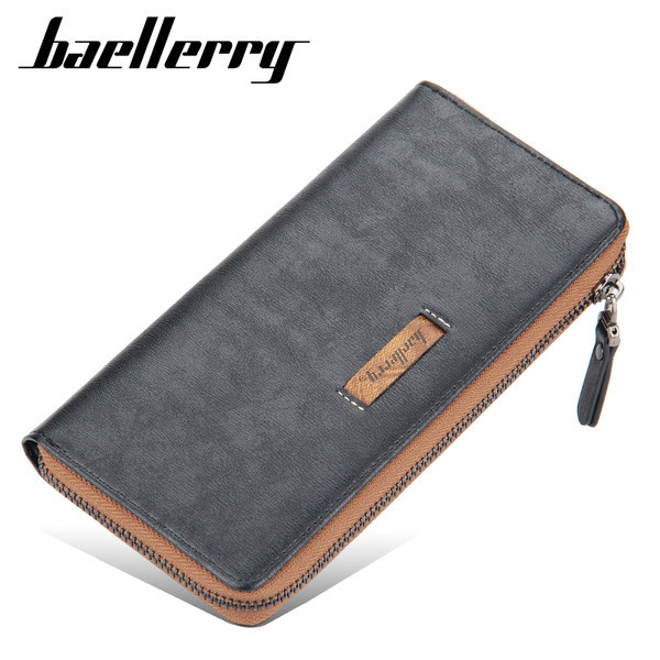 Vīriešu maks no eko ādas ar rāvējslēdzēju