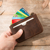 Mini ādas somiņa monētām un kartēm