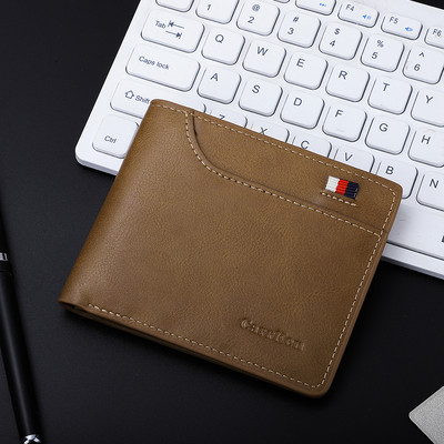 Vīriešu eko ādas maks ar izšuvumu