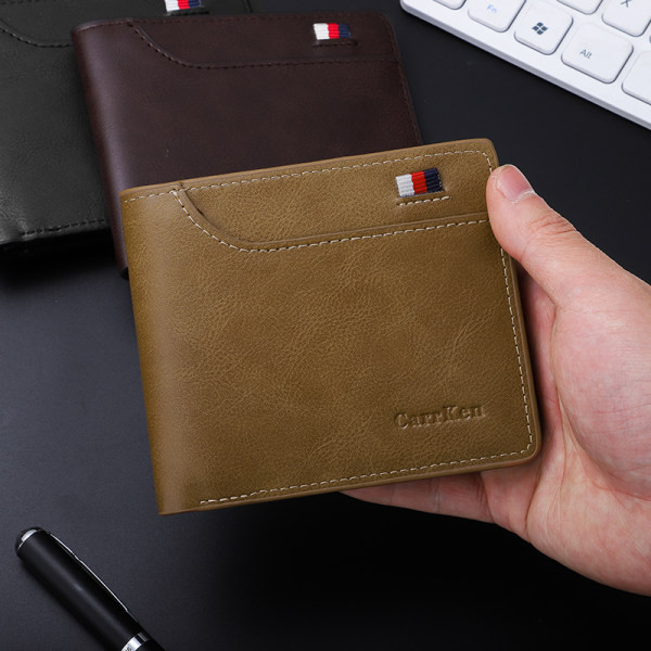 Vīriešu eko ādas maks ar izšuvumu