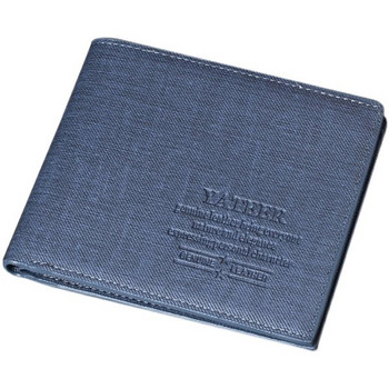 Мъжки портфейл с надпис от текстил