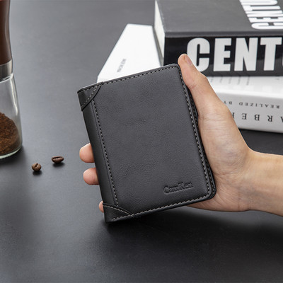 Vīriešu eko ādas maks ar monētu kabatu