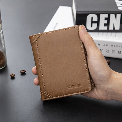 Vīriešu eko ādas maks ar monētu kabatu