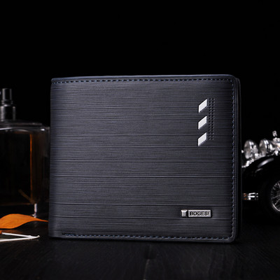 Jauna modeļa vīriešu maks ar metāla elementu