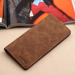 Vīriešu mākslīgās ādas maks ar uzrakstu