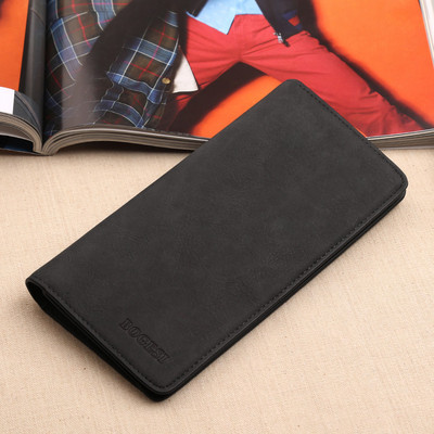 Vīriešu mākslīgās ādas maks ar uzrakstu