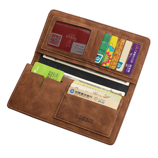 Vīriešu mākslīgās ādas maks ar uzrakstu