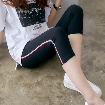 Sieviešu legingi ar 7/8 garumu un krāsainām lentītēm