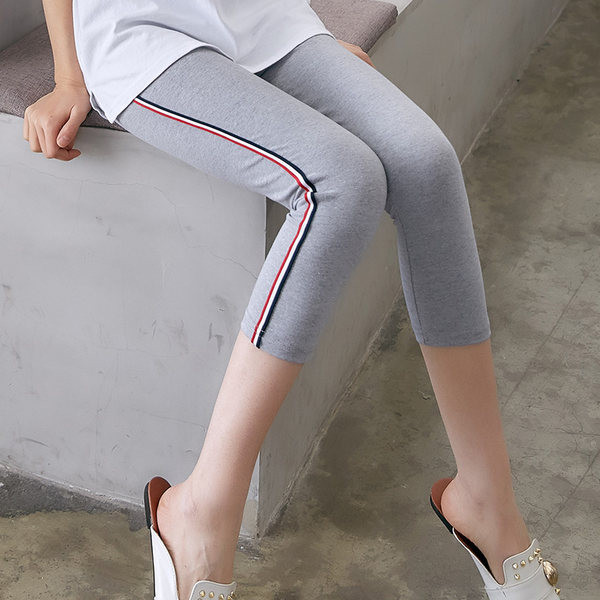 Sieviešu legingi ar 7/8 garumu un krāsainām lentītēm