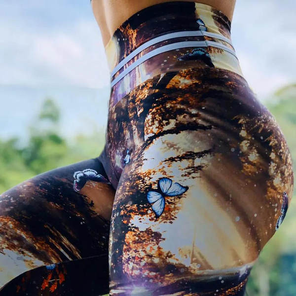 Värvikad kõrge vöökohaga naiste retuusid - kiiresti kuivavast kangast