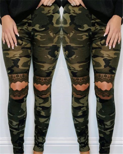 Ikdienas ķīlis ar mežģīnēm un kamuflāžas rakstu