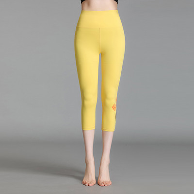 Sieviešu sporta legingi ar 7/8 garumu un krāsu aplikāciju