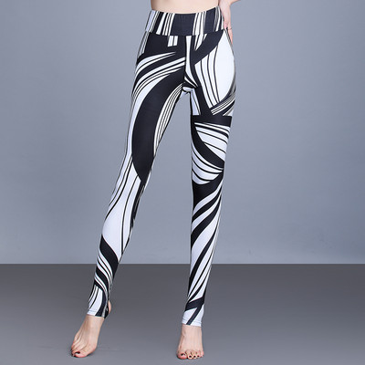 Sieviešu sporta legingi ar augstu vidukli