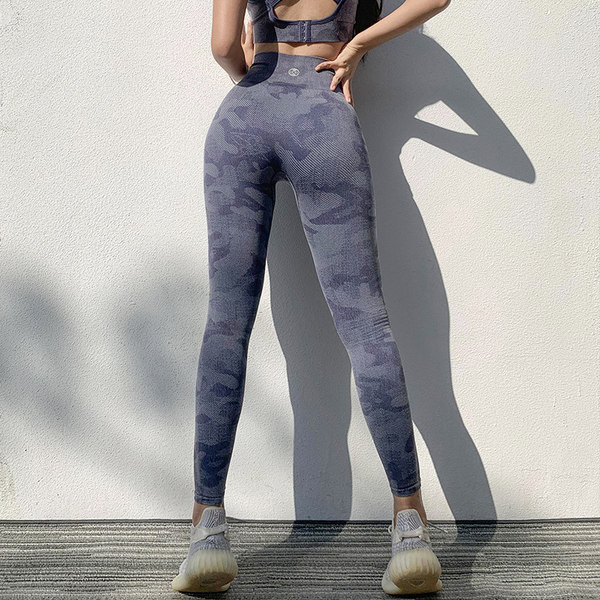 Női hosszú terepszínű leggings, magas derékkal