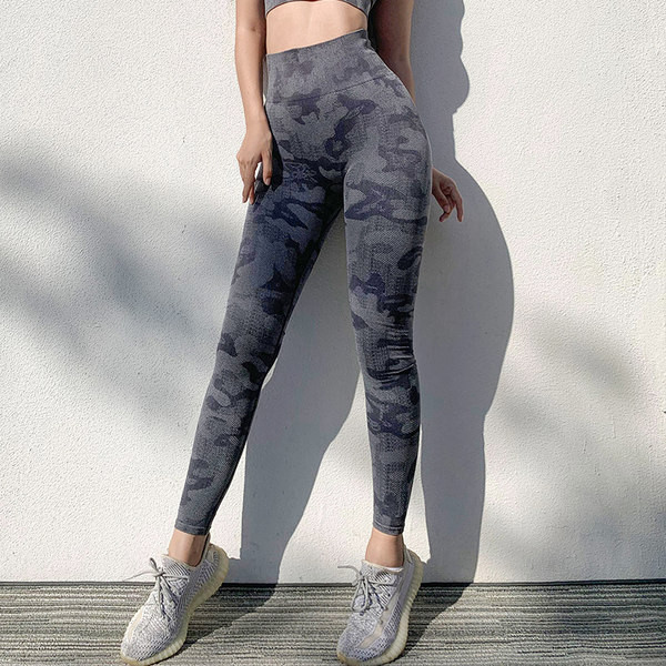 Női hosszú terepszínű leggings, magas derékkal