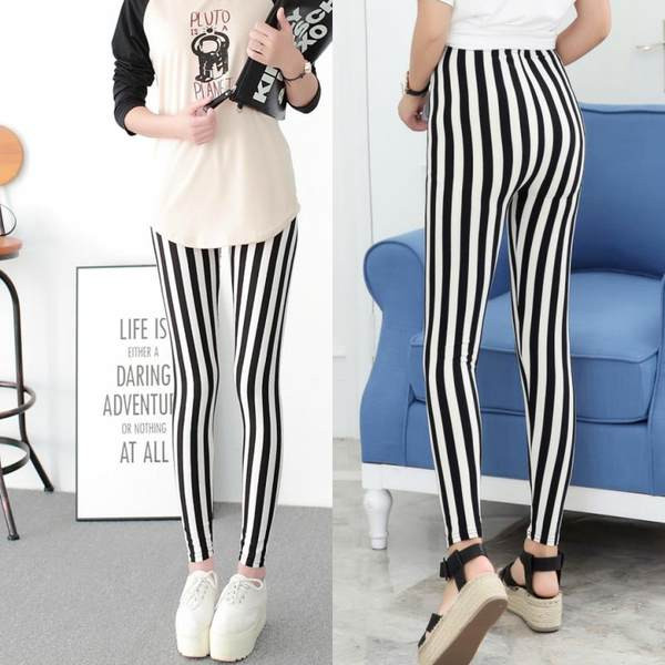 Női alkalmi leggings virágos motívumokkal