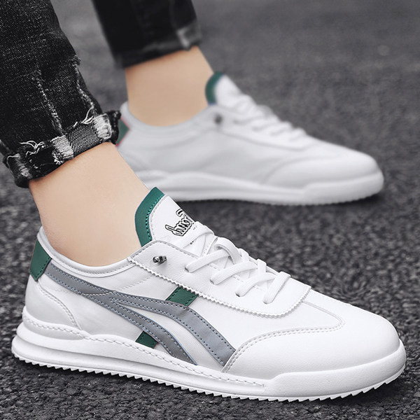 Ikdienas vīriešu kedas ar mežģīnēm baltā krāsā