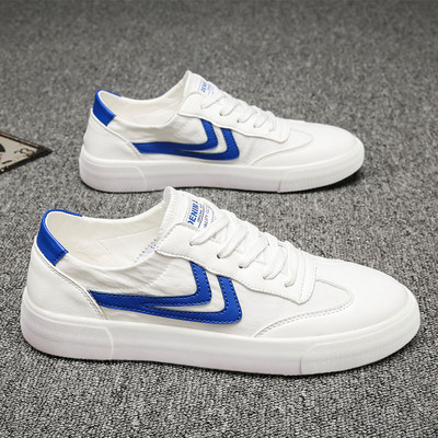 Vīriešu kedas no eko ādas ar krāsainām saitēm un uzrakstu